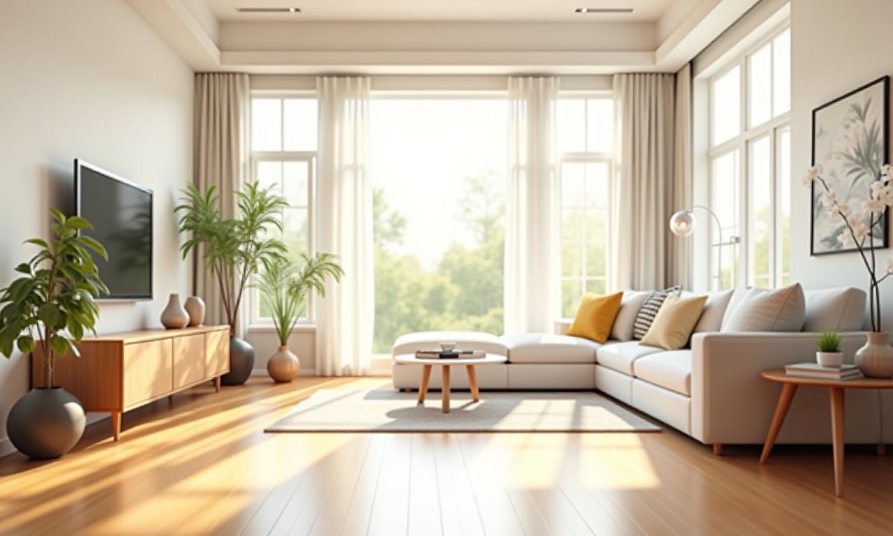 Immaculately clean and bright living room in a Margate home, reflecting the high standards of Ana Cleaning Shine