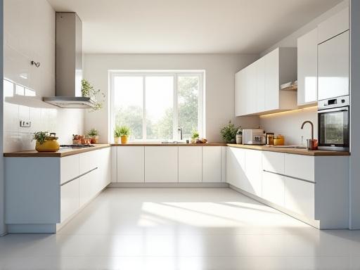 Sparkling clean kitchen after a deep cleaning service